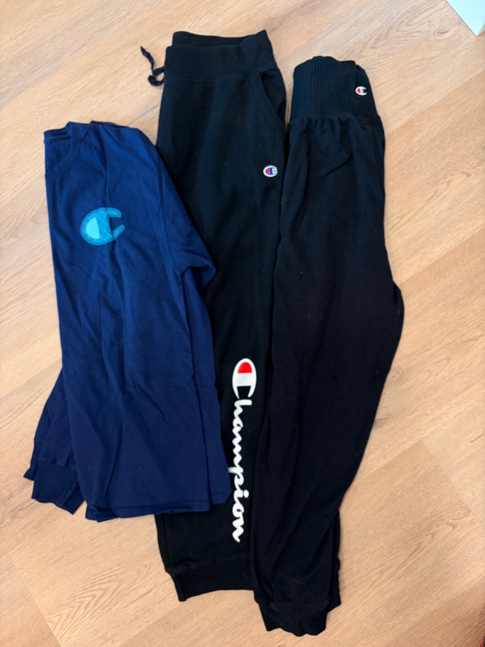 Champion Black Joggers & Long sleeve Bundle All Size L. - Picture 2 of 2